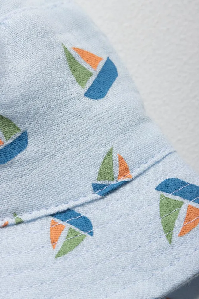 Boat Bucket Hat Light Blue