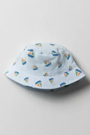 Boat Bucket Hat Light Blue