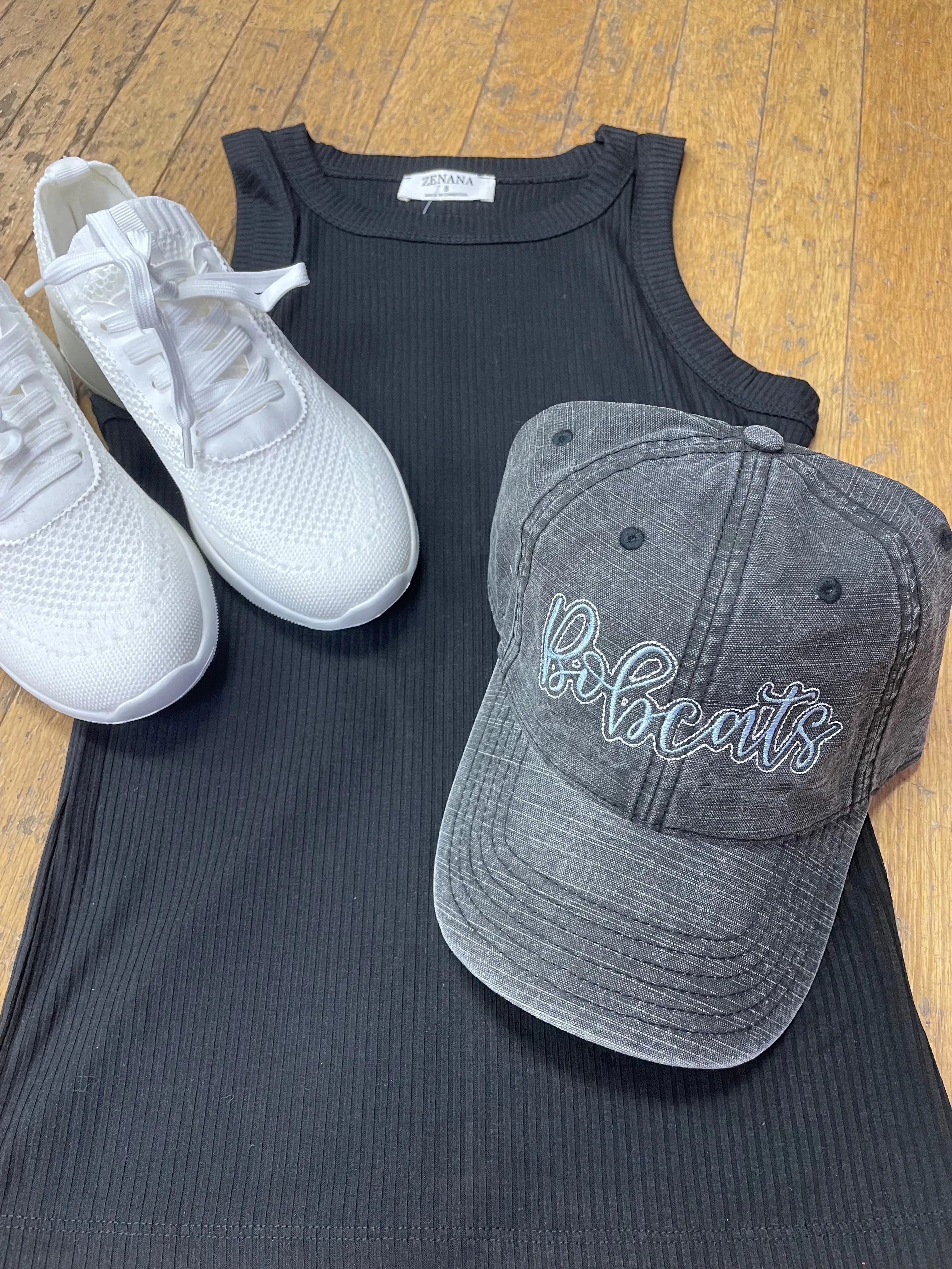 Bobcats Cursive Outline Mascot Hat