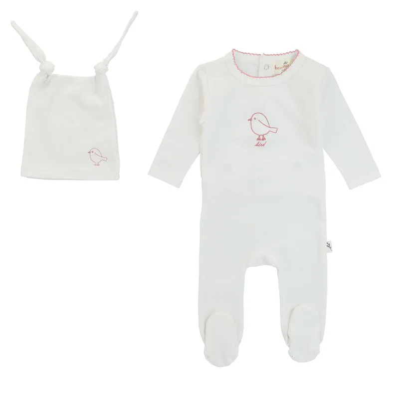 Bondoux Birdie Footie with Hat