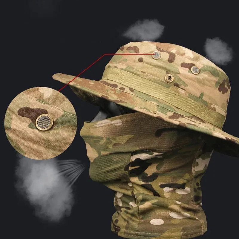 Boonie Hat Balaclava, UV Protection, Adjustable Fit, Breathable Polyester, Multifunctional Outdoor Hat