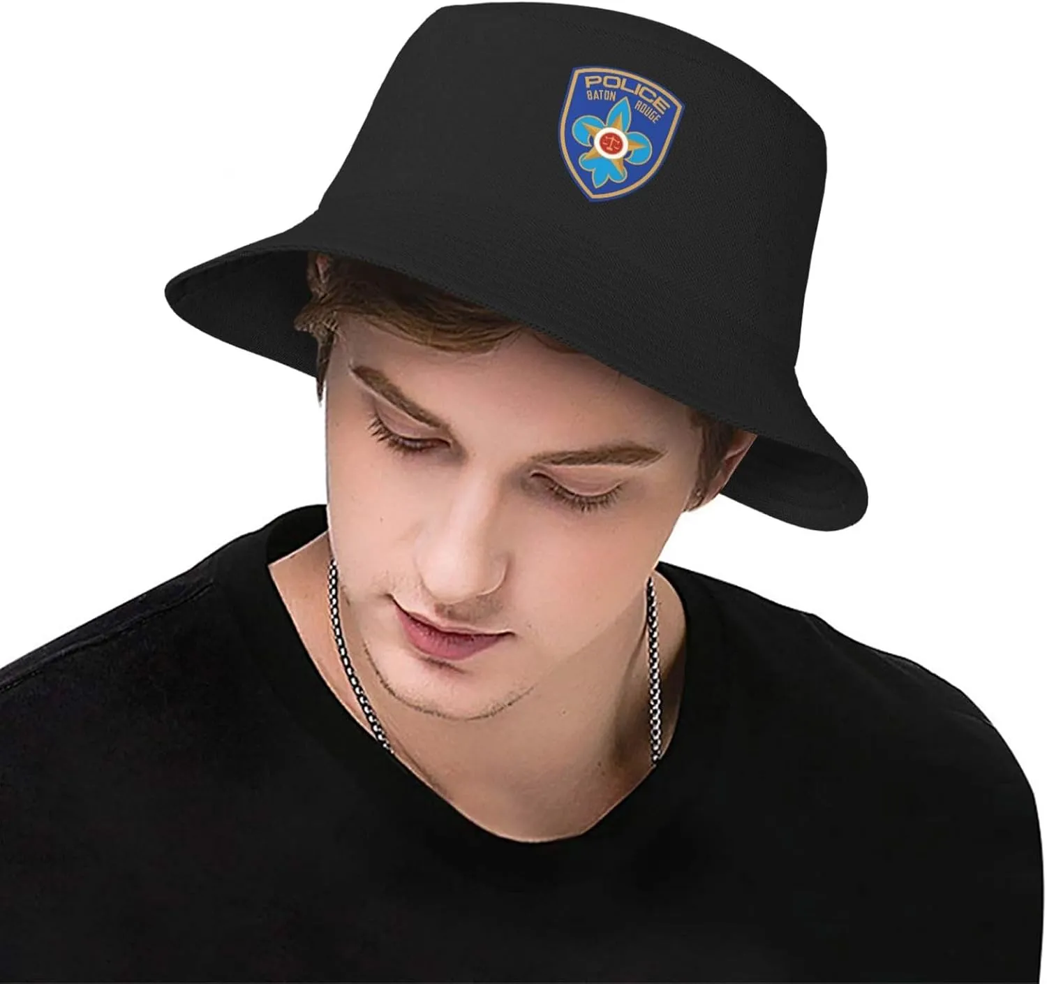 Boston Police Department Bucket Hat, Fishing Hat Beach Sun Hats Summer Bucket Caps for Men Women