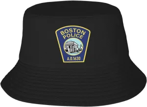 Boston Police Department Bucket Hat, Fishing Hat Beach Sun Hats Summer Bucket Caps for Men Women