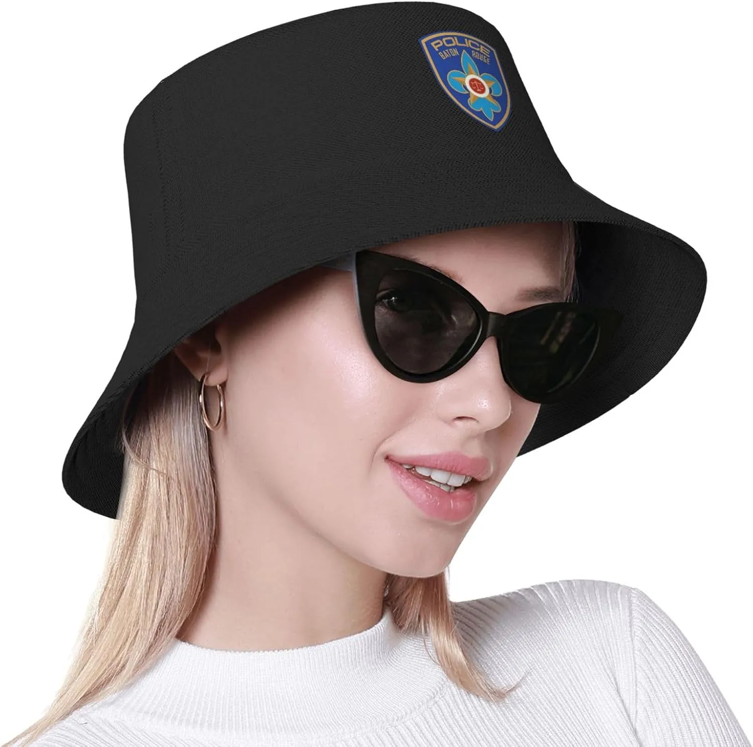 Boston Police Department Bucket Hat, Fishing Hat Beach Sun Hats Summer Bucket Caps for Men Women