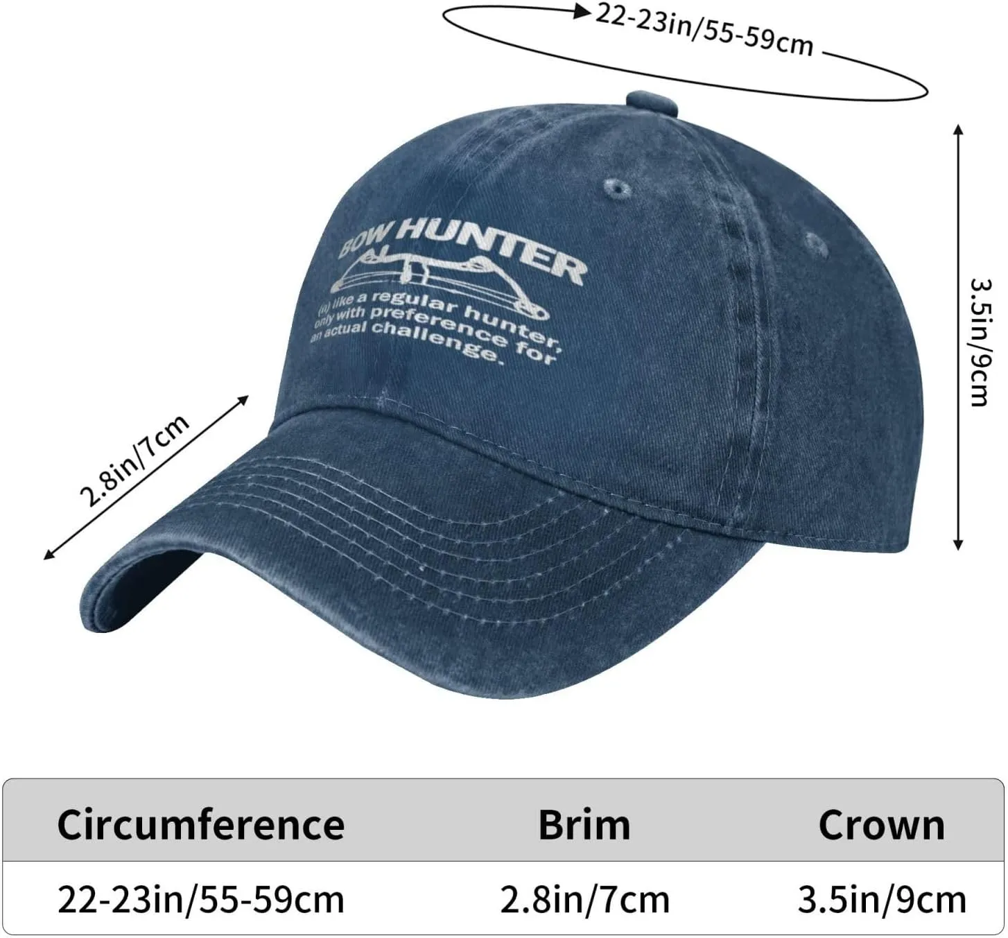 Bow-Hunting-Archery-Archer-Hunter-Trucker Hat Unisex Adjustable Baseball Cap Outdoor Hats for Men Women Black