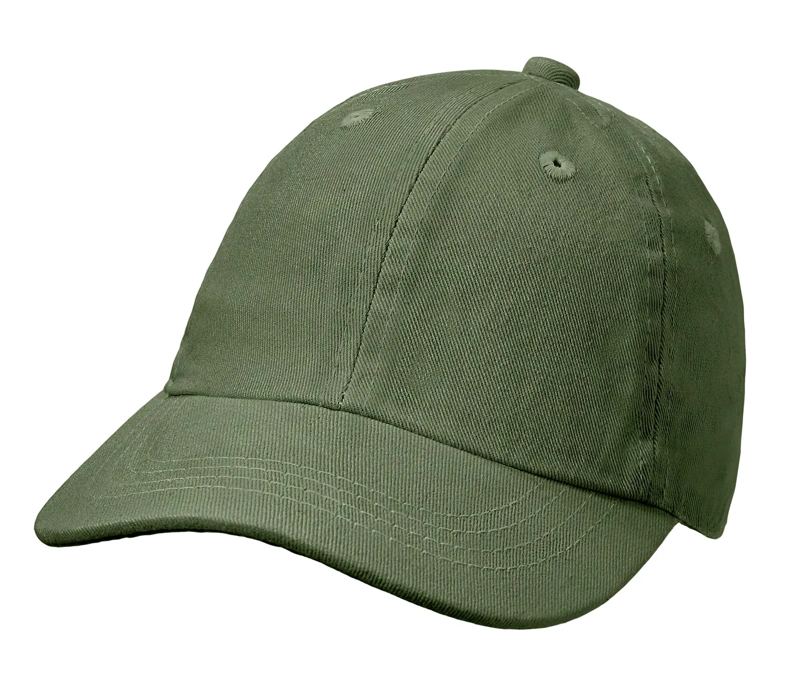 Boys and Girls 100% Cotton Twill UPF 50  Baseball Hats with Matching Stitch (Dyed & Finished in USA*)