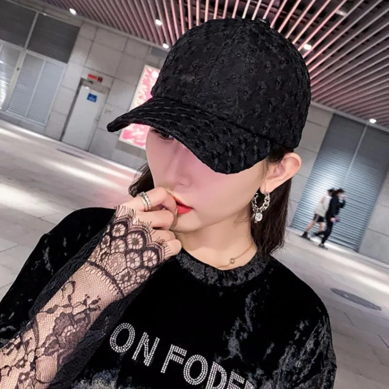 Breathable Floral Lace Snapback Caps