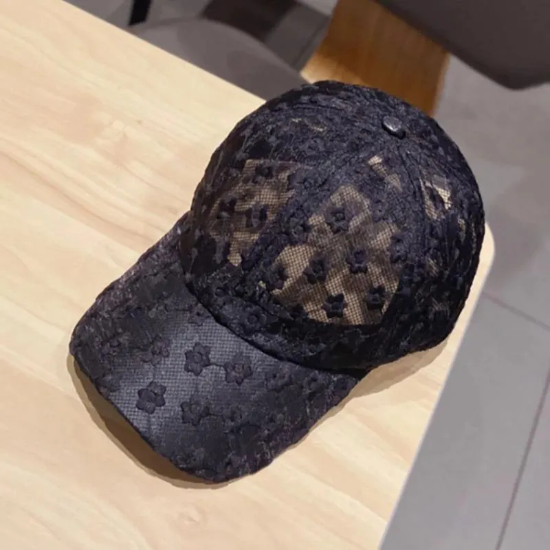 Breathable Floral Lace Snapback Caps