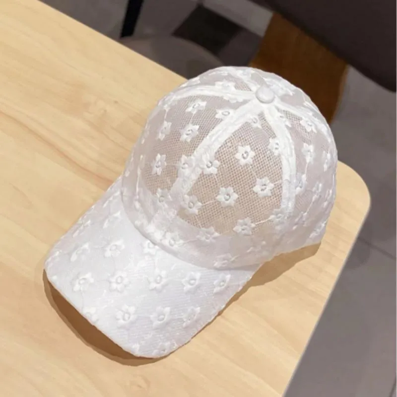 Breathable Floral Lace Snapback Caps