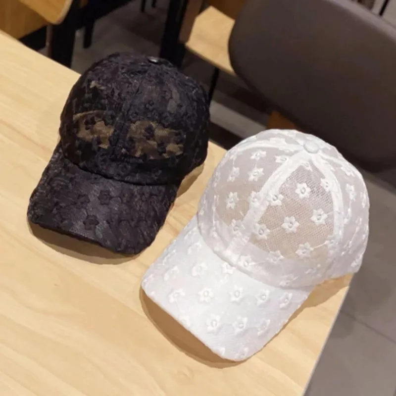 Breathable Floral Lace Snapback Caps