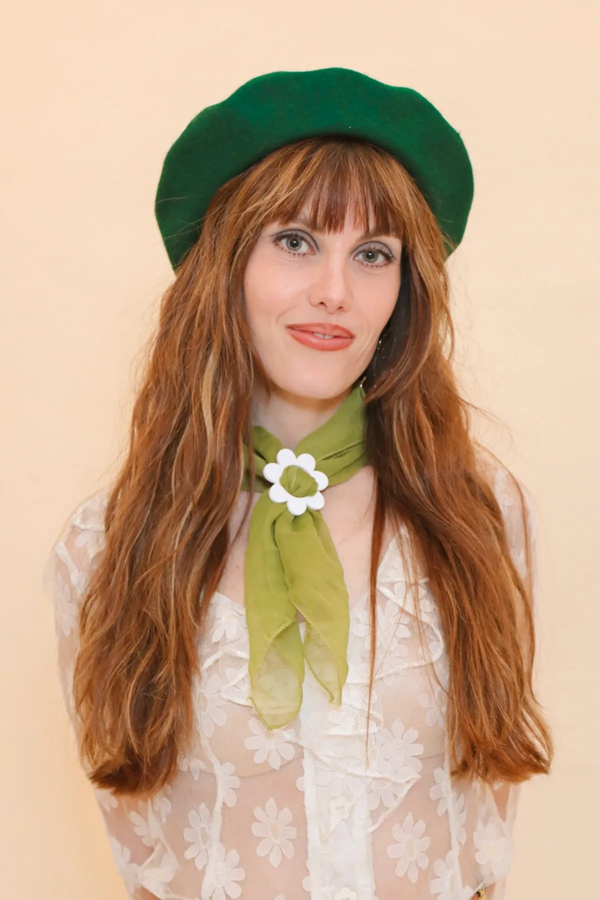 Brigitte Beret in Evergreen