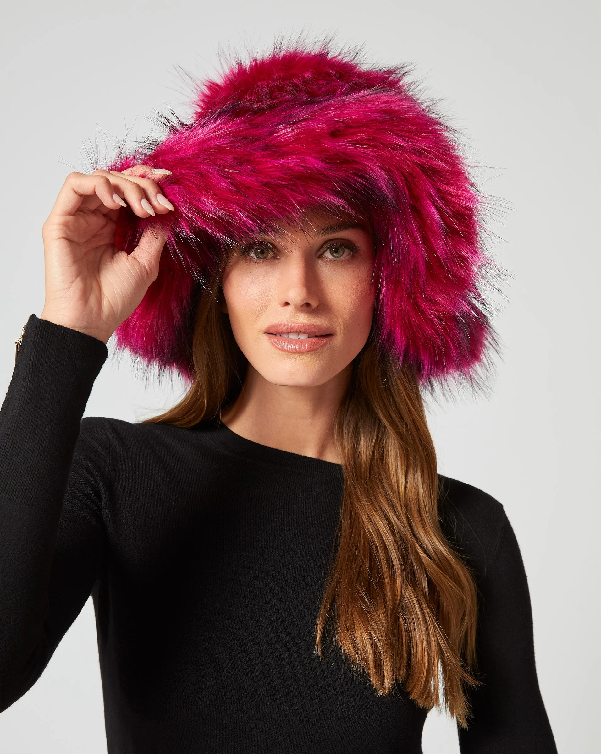 Brimmed Faux Fur Hat
