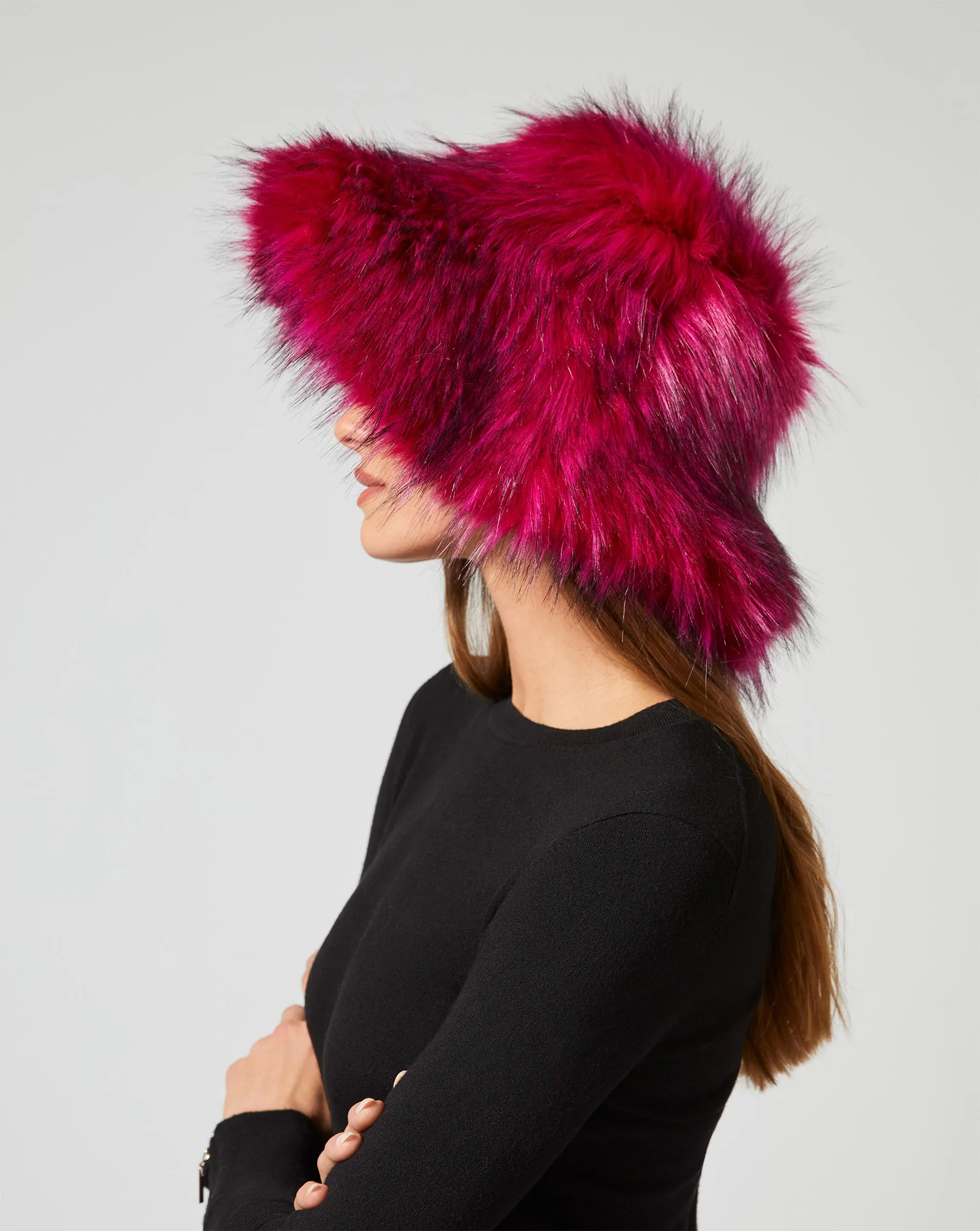Brimmed Faux Fur Hat