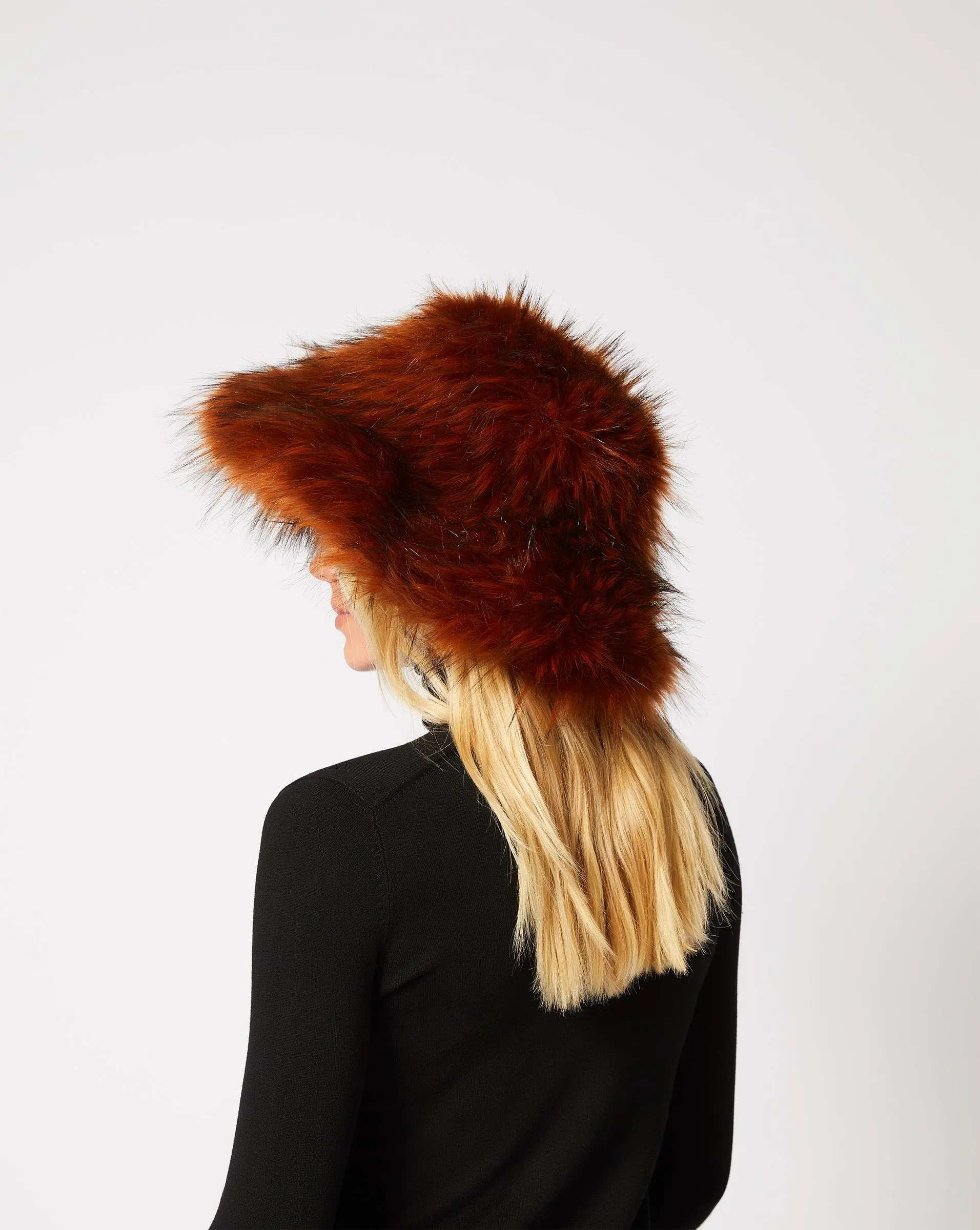 Brimmed Faux Fur Hat