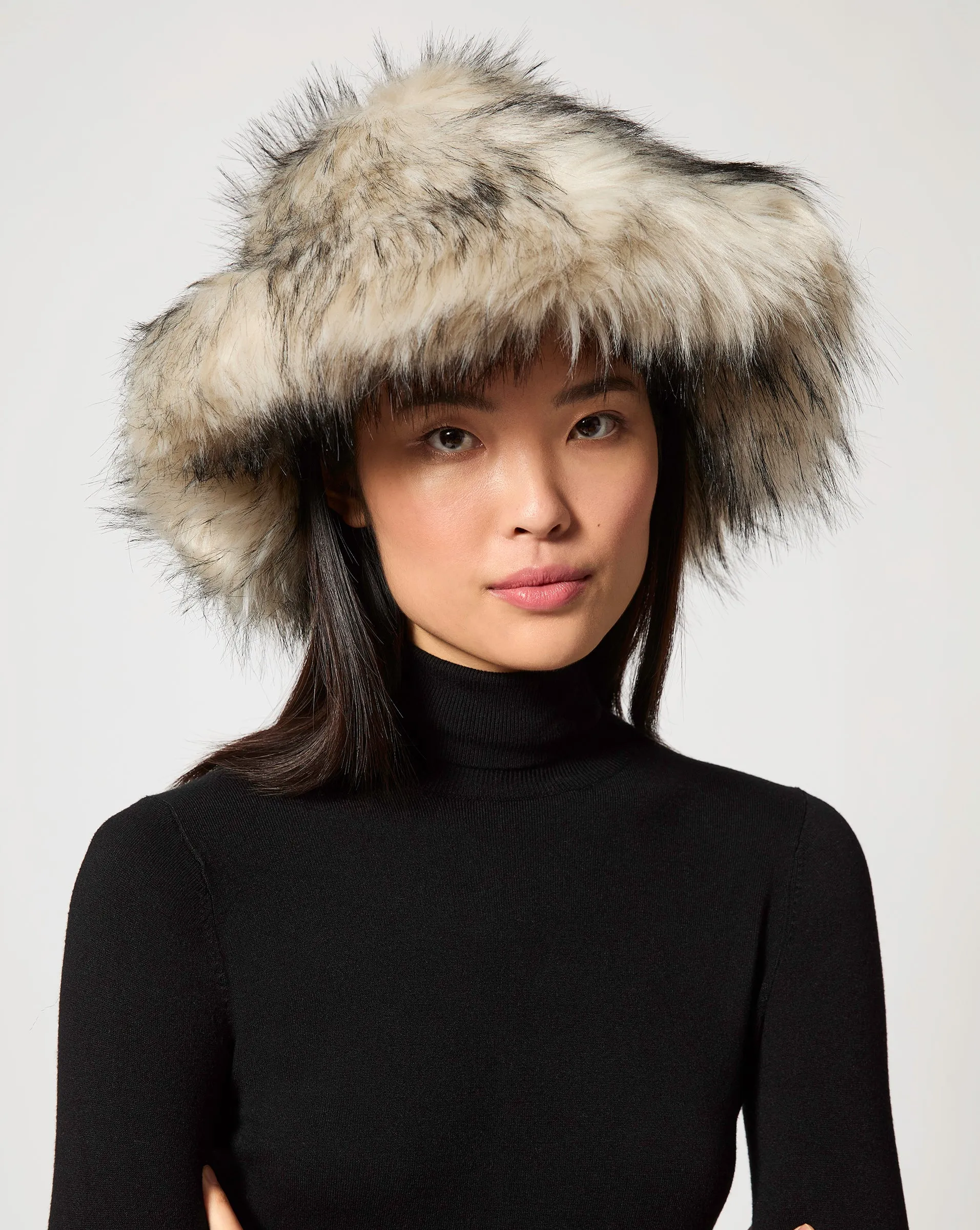 Brimmed Faux Fur Hat