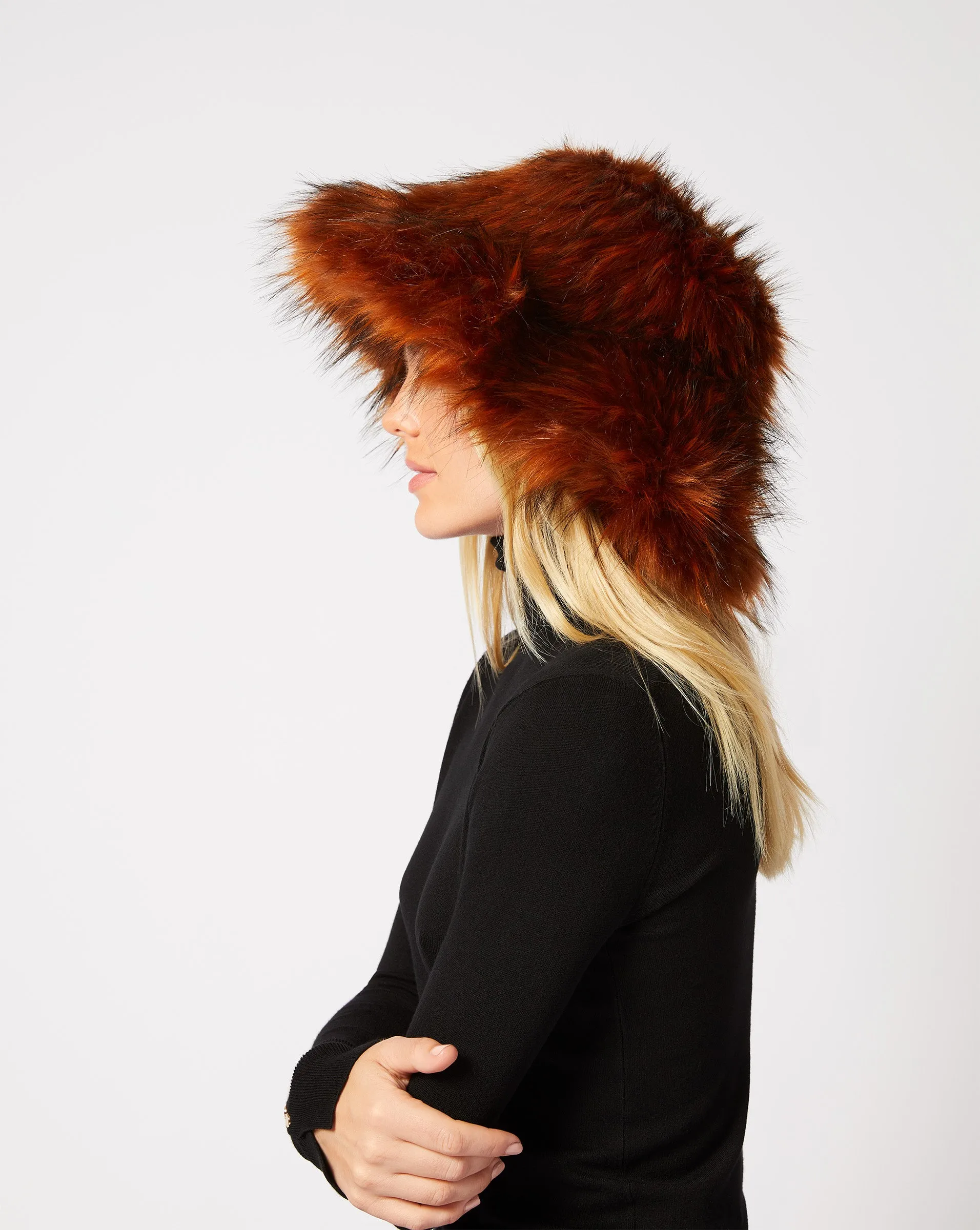 Brimmed Faux Fur Hat