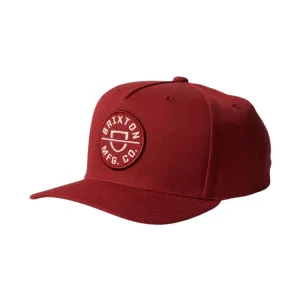 Brixton Crest C MP Snapback - Barn Red