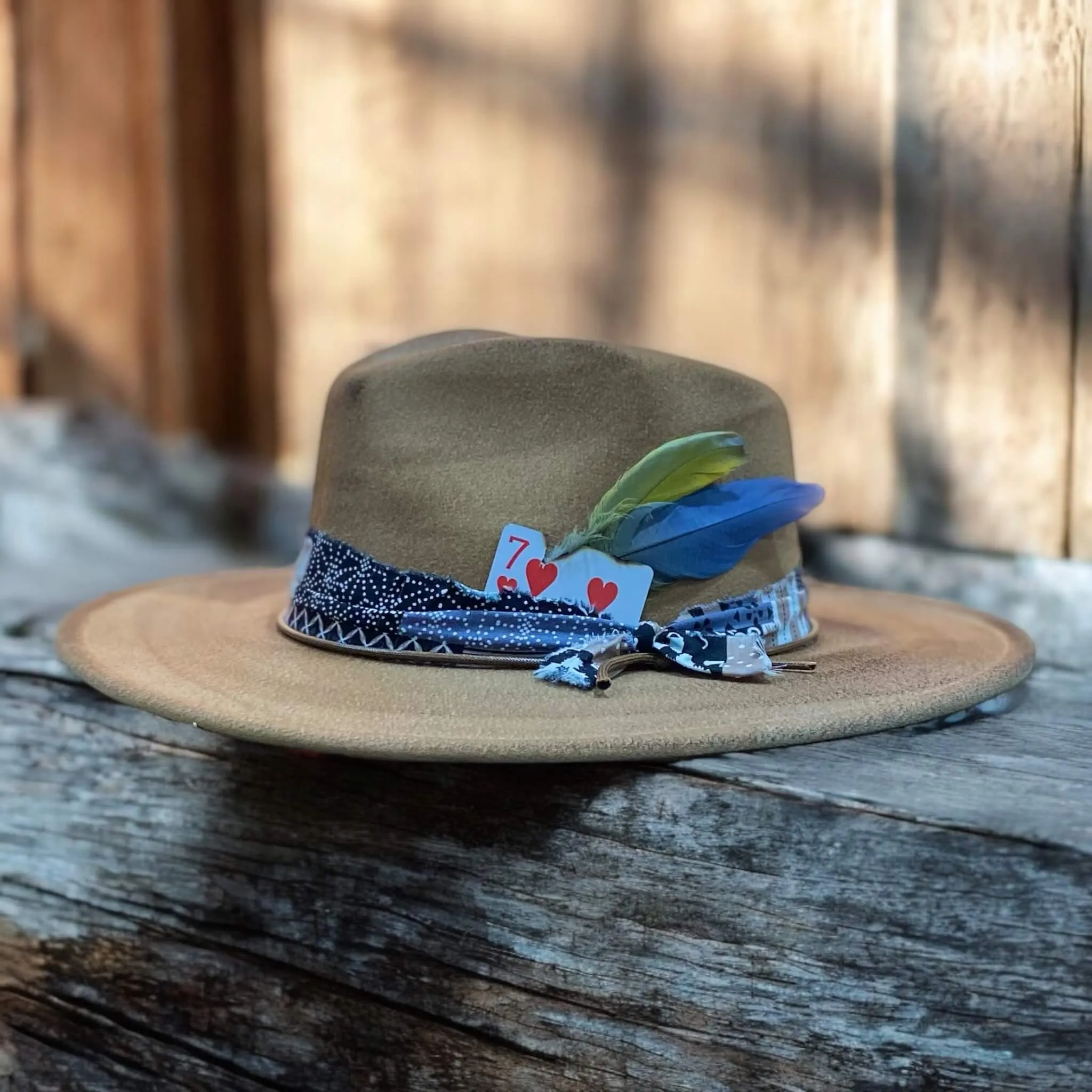 Brown Burnt Gamblers Fedora Hat
