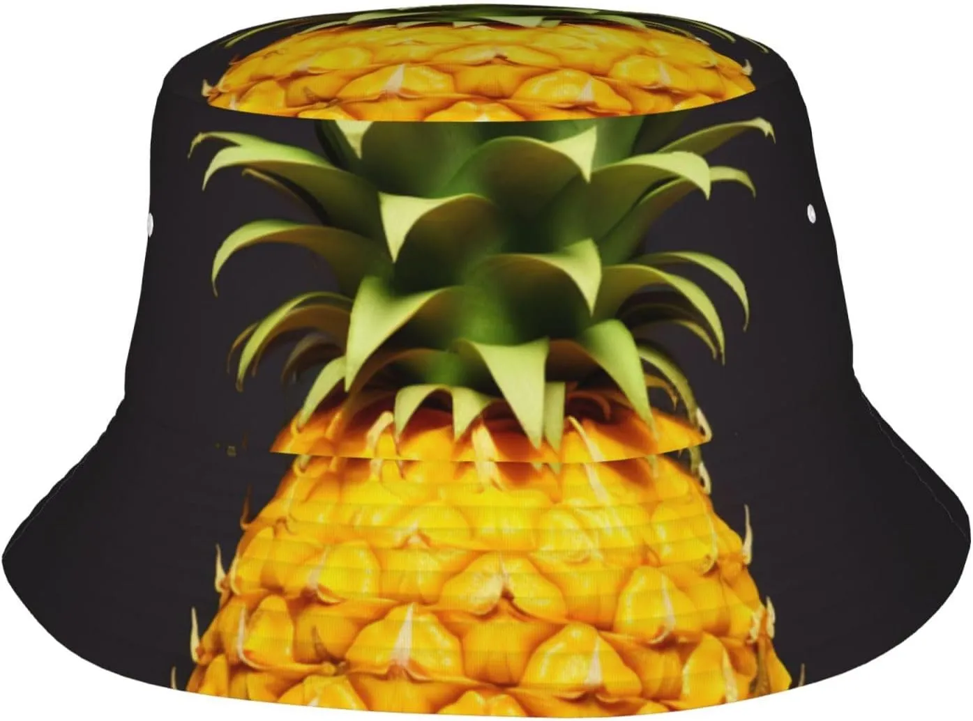 Bucket Hat for Men Women Packable Breathable Sun Hats Fisherman Hats Outdoor Summer Travel Hiking Beach Caps Yellow Pineapple