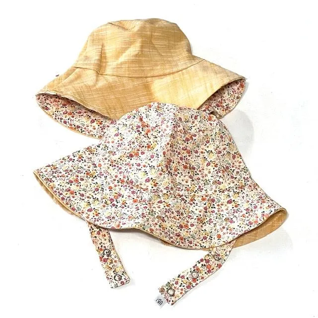 Bucket hat in Marigold (new inside fabric)