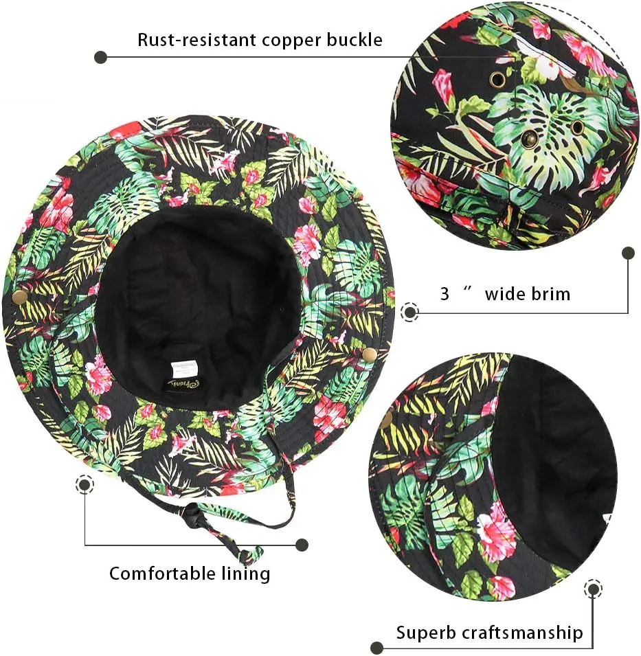 Bucket Hat Wide Brim UV Protection Sun Hat Boonie Hats Fishing Hiking Safari Outdoor Hats for Men and Women