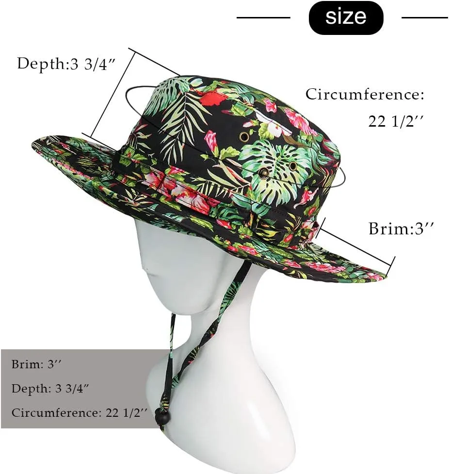 Bucket Hat Wide Brim UV Protection Sun Hat Boonie Hats Fishing Hiking Safari Outdoor Hats for Men and Women