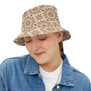 Bucket Hats Bold Floral Geometric Pattern
