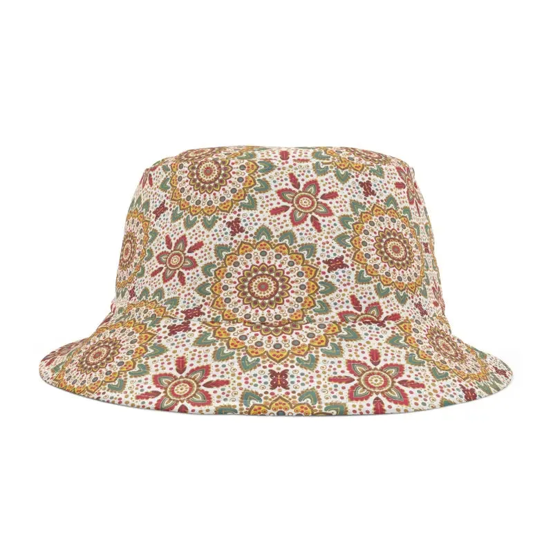 Bucket Hats Bold Floral Geometric Pattern