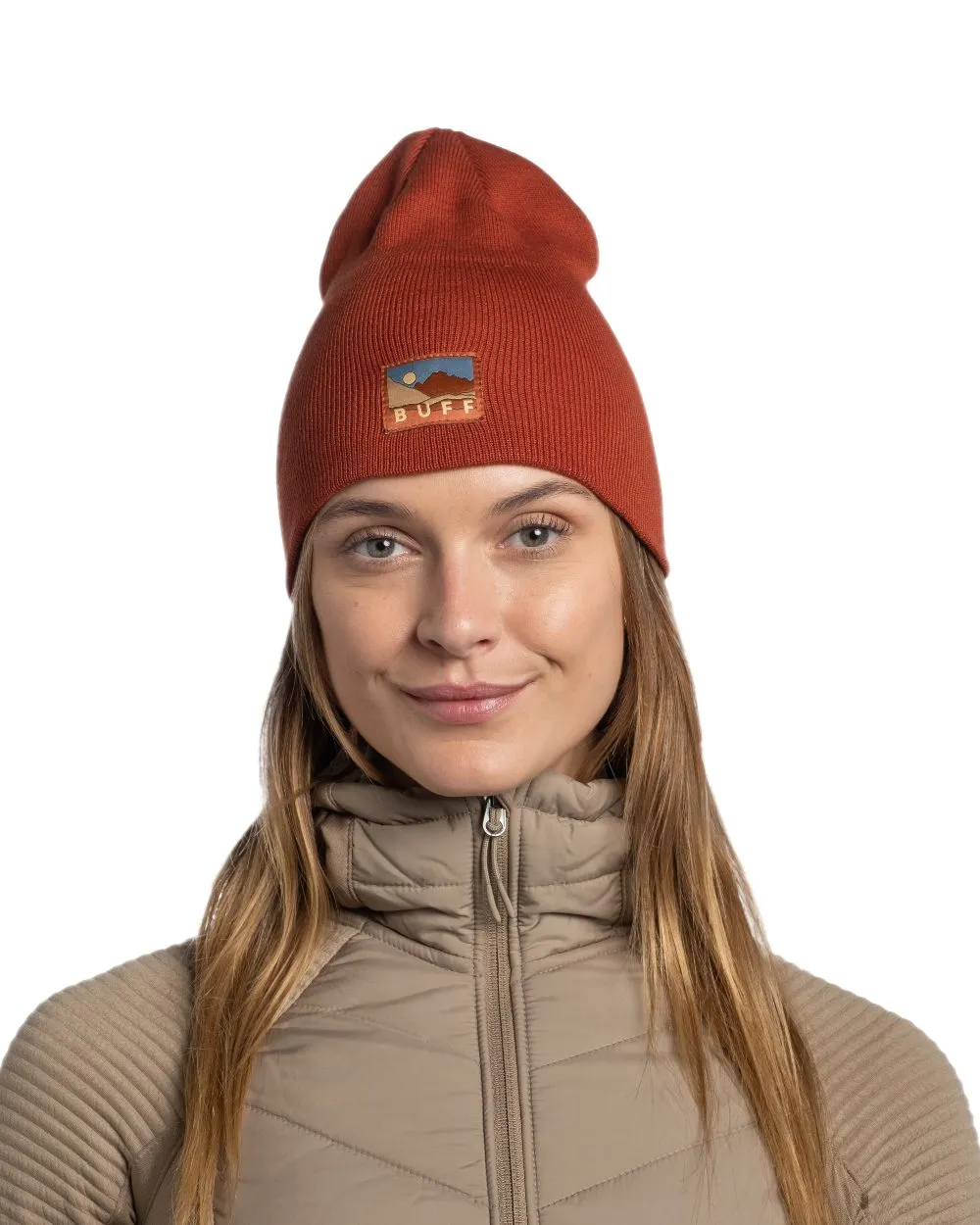 Buff Lilon Knitted Long Beanie