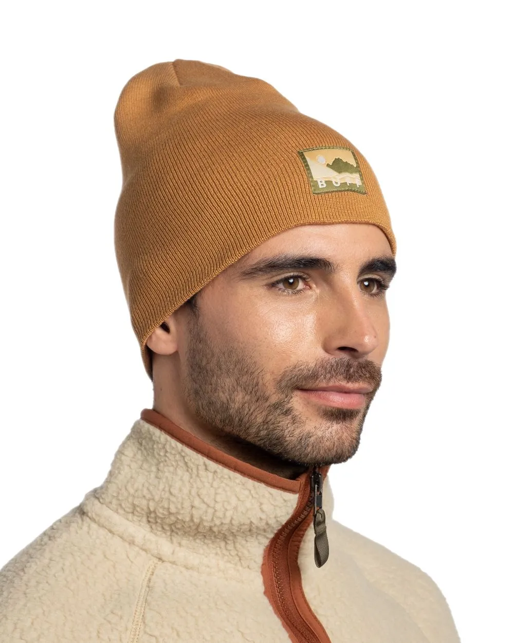Buff Lilon Knitted Long Beanie