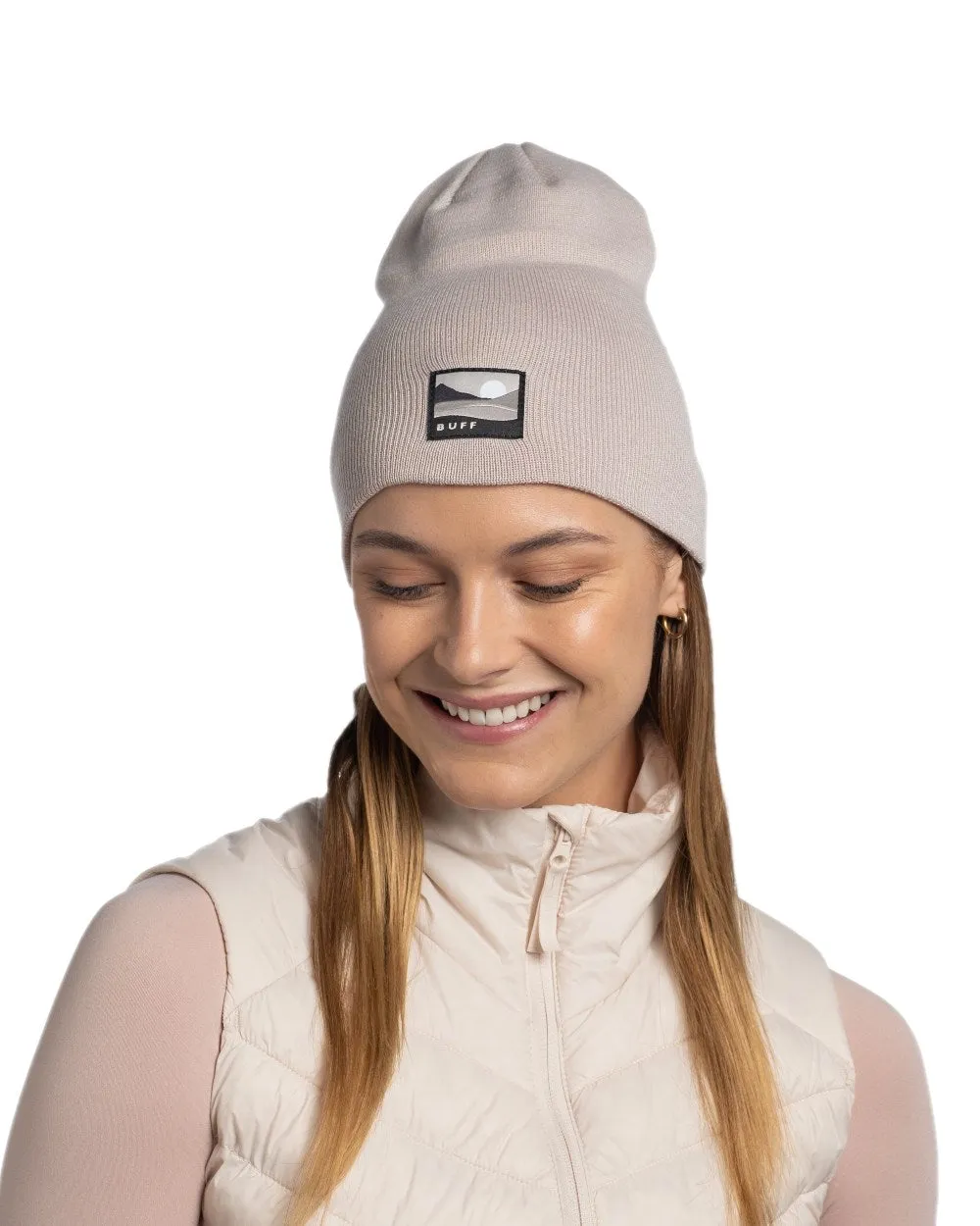 Buff Lilon Knitted Long Beanie