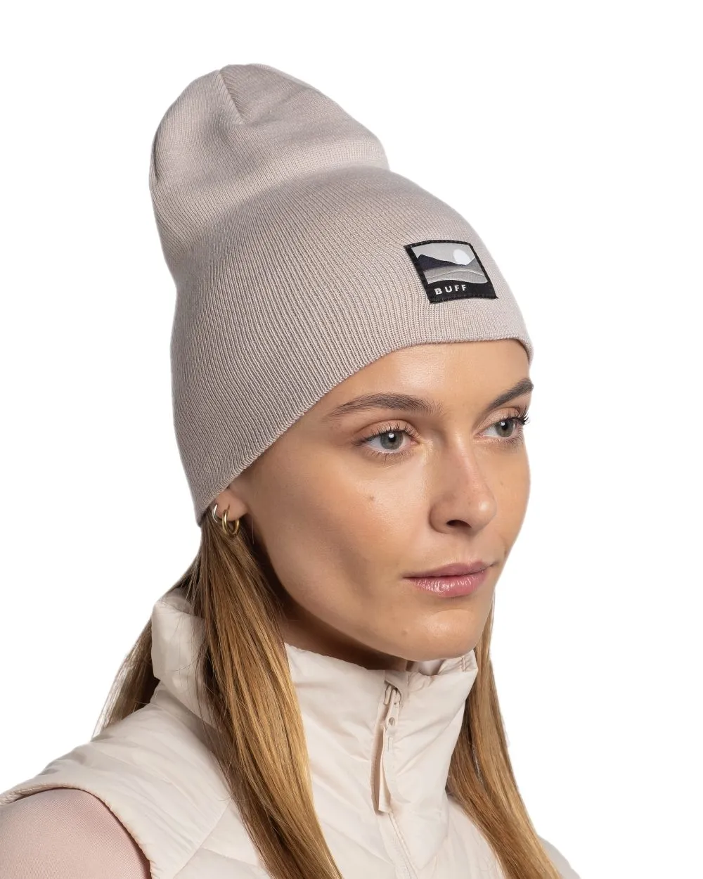 Buff Lilon Knitted Long Beanie