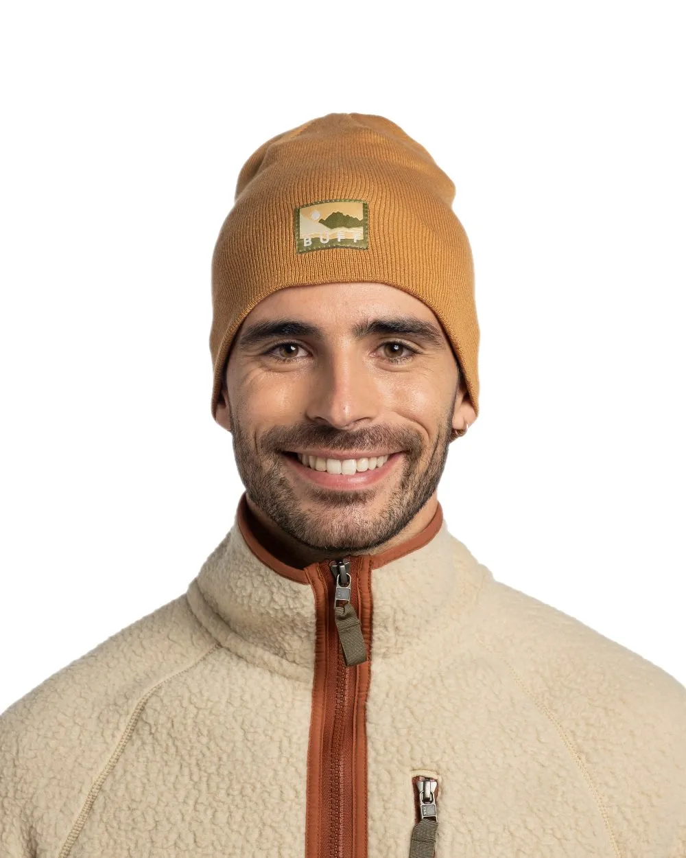 Buff Lilon Knitted Long Beanie