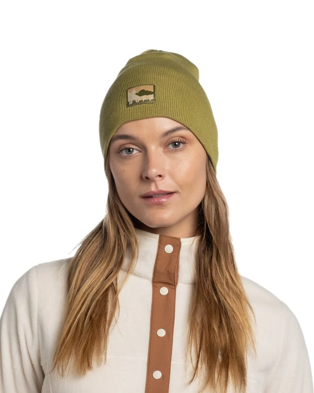 Buff Lilon Knitted Long Beanie