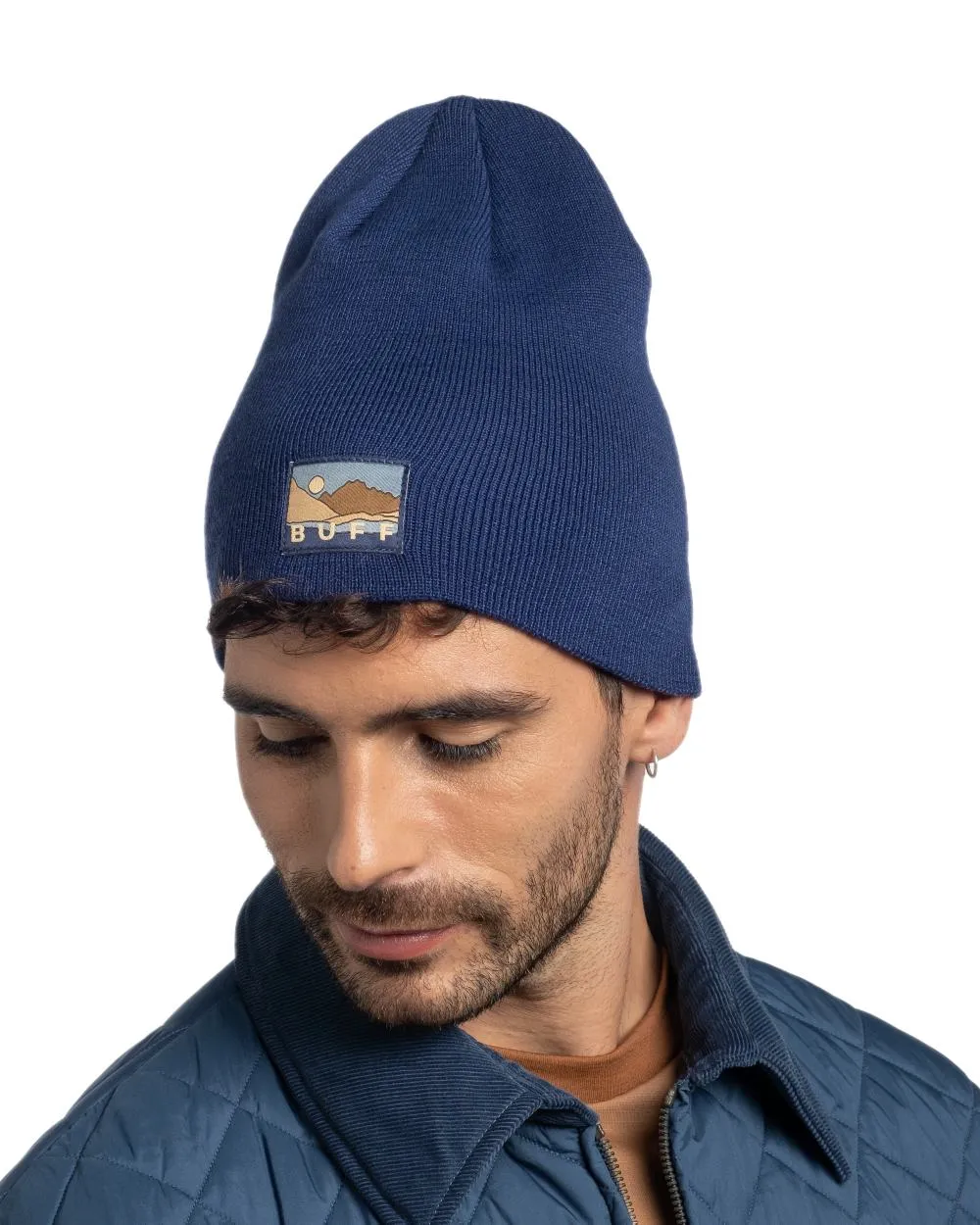 Buff Lilon Knitted Long Beanie