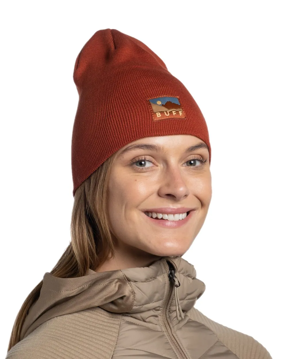 Buff Lilon Knitted Long Beanie
