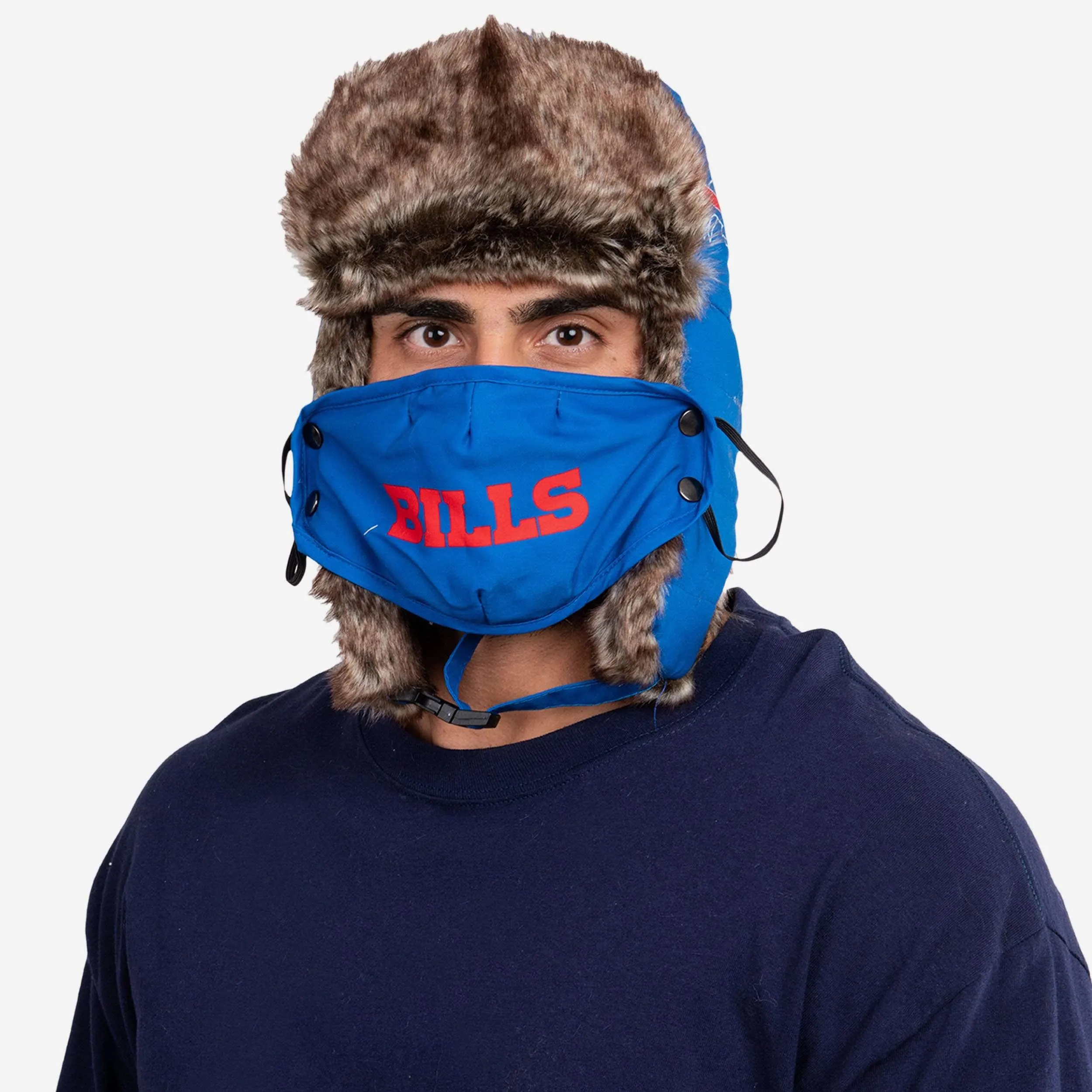 Buffalo Bills Big Logo Trapper Hat With Face Cover
