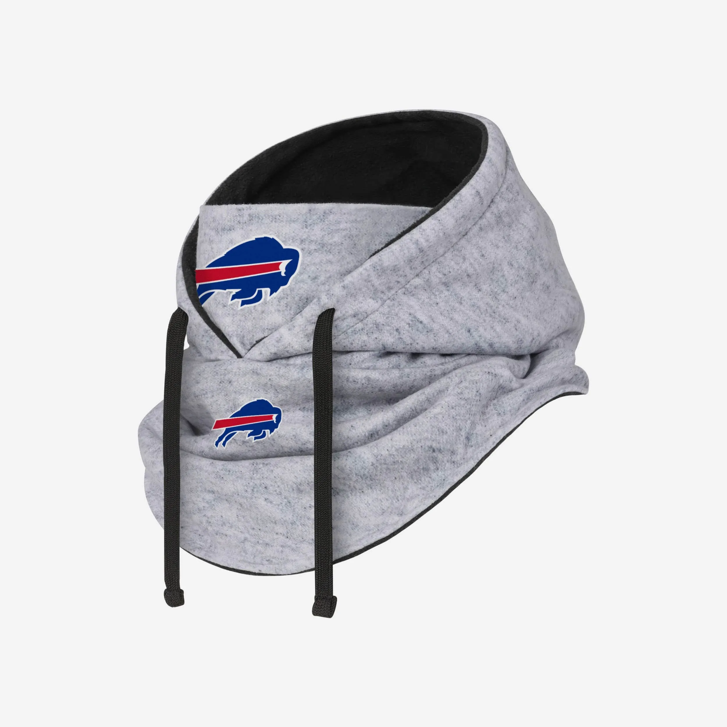 Buffalo Bills Heather Gray Drawstring Hooded Gaiter Scarf