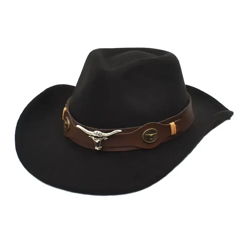 Bull Cowboy Rolled Edge Western Hat