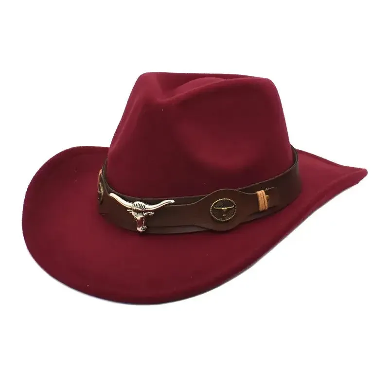 Bull Cowboy Rolled Edge Western Hat