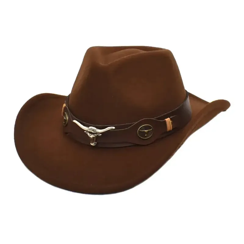 Bull Cowboy Rolled Edge Western Hat