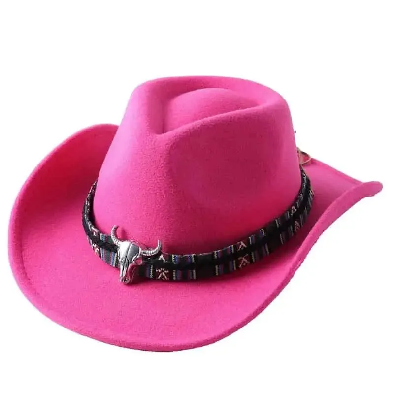 Bull Cowboy Western Rolled Edge Hats