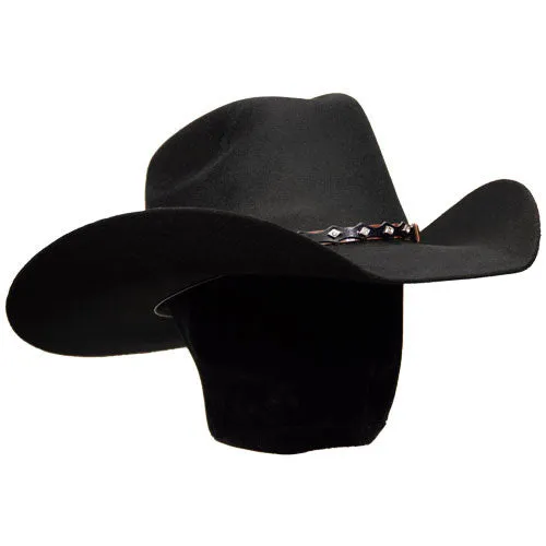 Bullhide Hats by Montecarlo - 8X "True West" Wool Felt Black Cowboy Hat