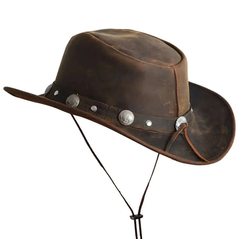 Bullring Leather Cowboy Hats for Men & Women Shapeable Brim