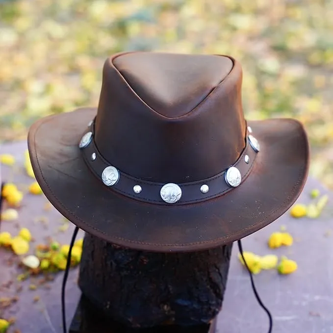 Bullring Leather Cowboy Hats for Men & Women Shapeable Brim