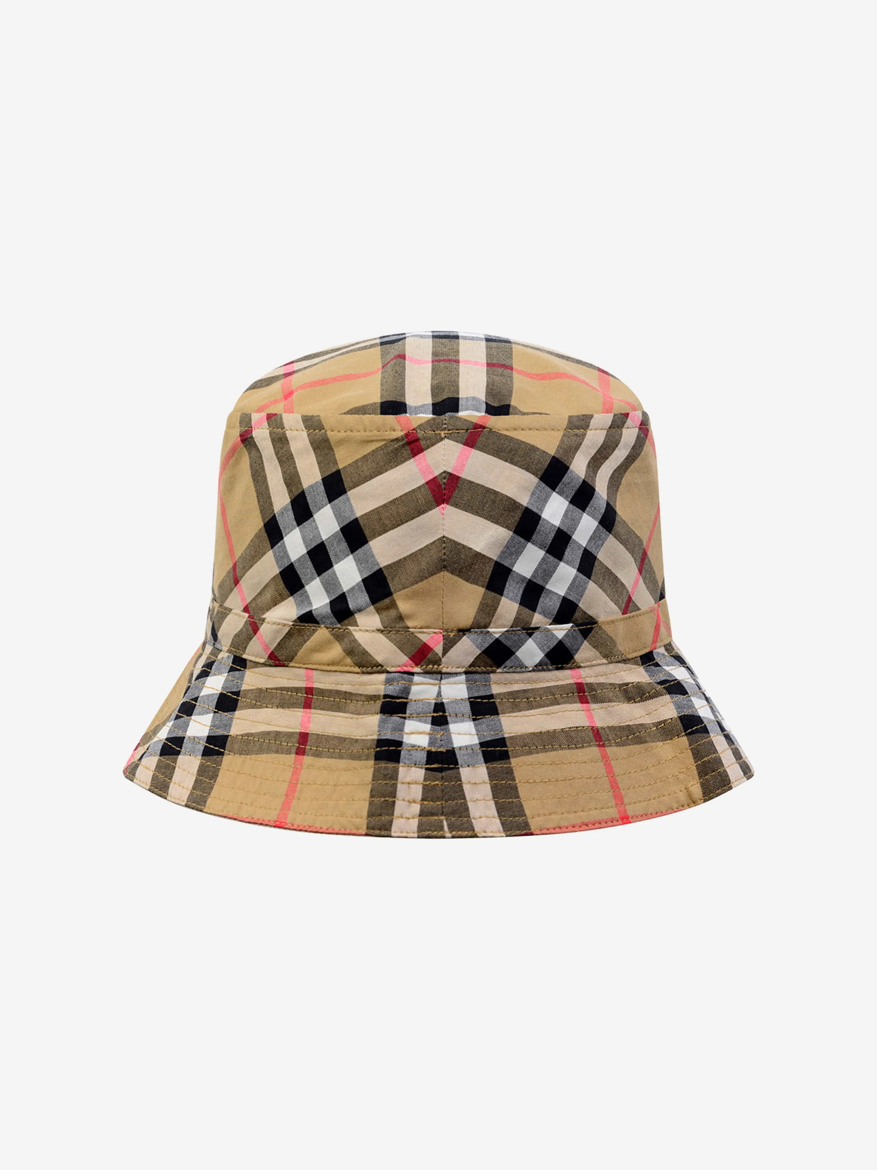 Burberry Kids Beige Vintage Check Cotton Hat