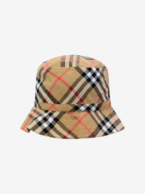 Burberry Kids Beige Vintage Check Cotton Hat