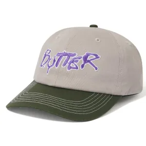Butter Goods - Radio 6 Panel Cap Cool Grey/Seaweed