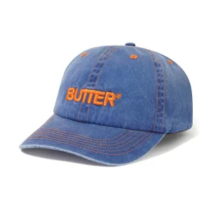 Butter Goods - Rounded Logo 6 Panel Cap Cobalt