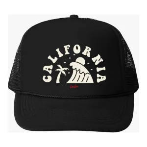 CALIFORNIA surf trucker hat in black